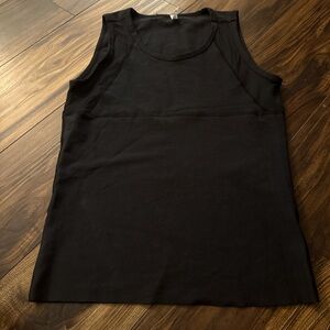 Stretch Cotton Moderate Compression Shaper Tank with Mesh Cutouts